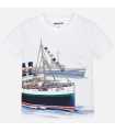 Camiseta manga corta barcos niño