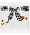 Shorts cinturón vichy bebé niña