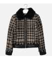 Chaqueta cuadros combinada niña