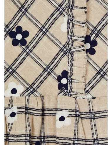 VESTIDO FLOR BORDADA