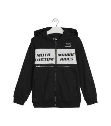 CHAQUETA DE FELPA CON CA