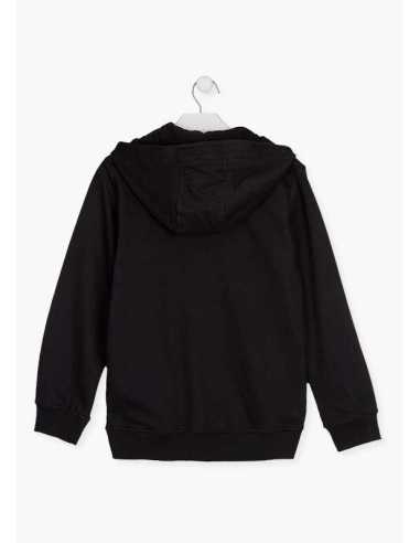 CHAQUETA DE FELPA CON CA