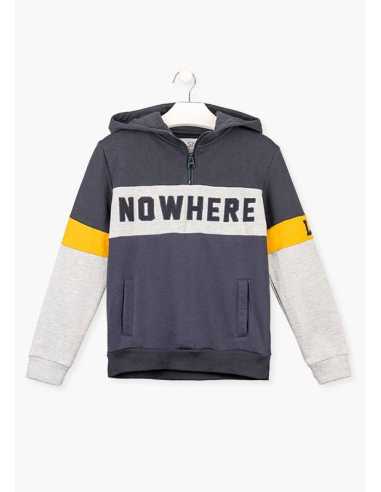 SUUDADERA DE FELPA CON CAPUCHA