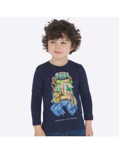 Camiseta manga larga mochila niño