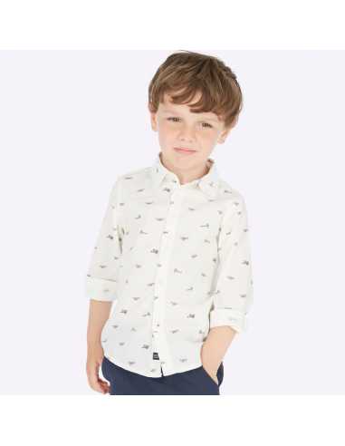 Camisa manga larga estampada dibujos niño