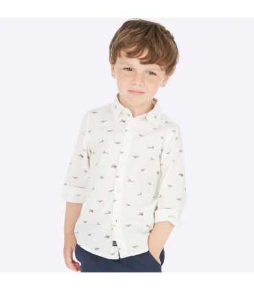 Camisa manga larga estampada dibujos niño