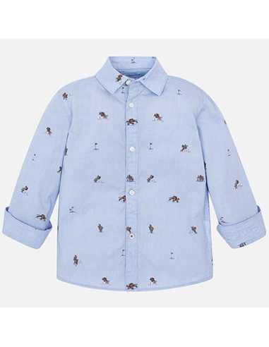 Camisa manga larga estampada dibujos niño