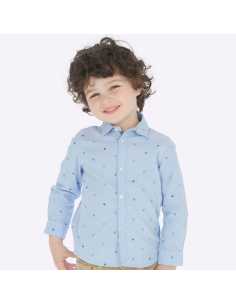 Camisa manga larga estampada motivos niño