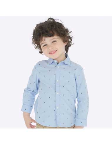 Camisa manga larga estampada motivos niño