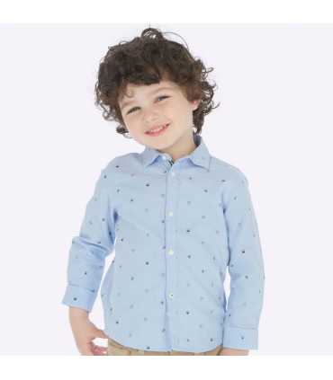 Camisa manga larga estampada motivos niño