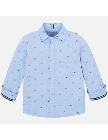 Camisa manga larga estampada motivos niño