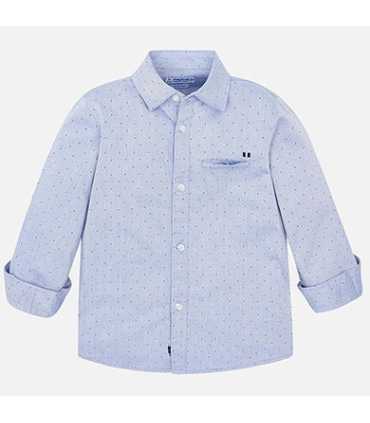 Camisa manga larga mini estampada niño