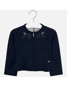 Chaqueta aplique flores volante niña 2