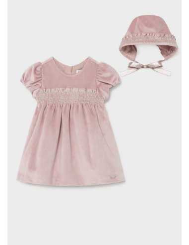 VESTIDO TERCIOPELO Y CAPOTA