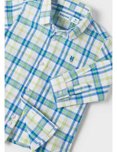 CAMISA M-L CUADROS LINO