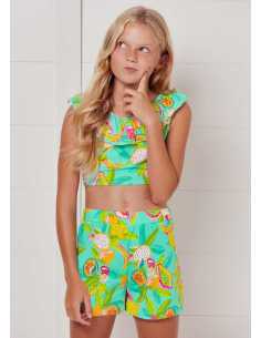 CONJ. SHORT ESTAMPADO FRUTAS
