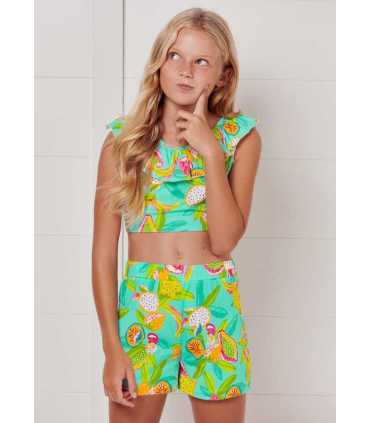 CONJ. SHORT ESTAMPADO FRUTAS