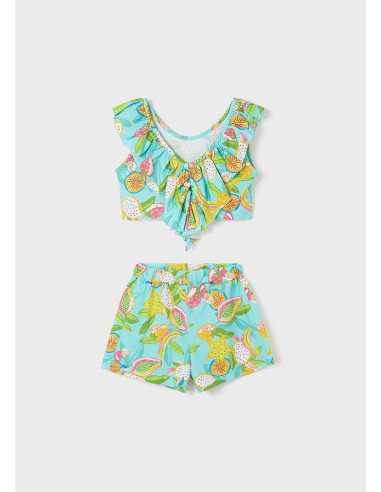 CONJ. SHORT ESTAMPADO FRUTAS