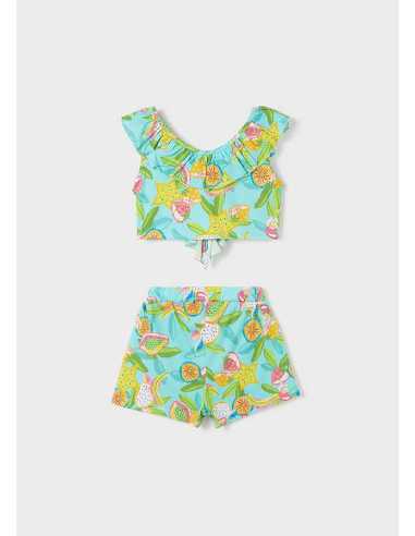 CONJ. SHORT ESTAMPADO FRUTAS
