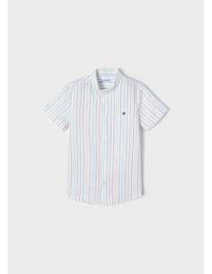 CAMISA M-C LINO RAYAS MAO 2