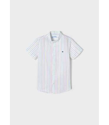 CAMISA M-C LINO RAYAS MAO