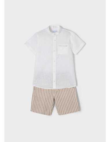 CONJ. BERMUDA CAMISA LINO