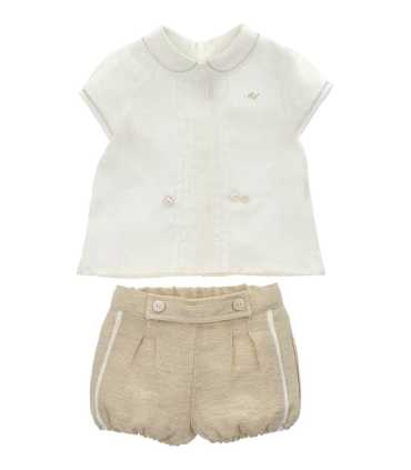 CONJ. -CM- BOM- TELA NIÑO MARFIL