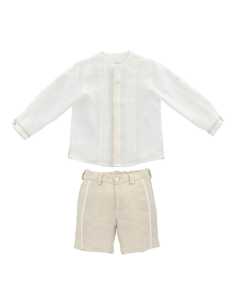 CONJ. -CM- PAN.- TELA NIÑO MARFIL