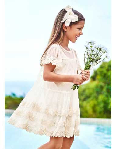 VESTIDO BORDADO TUL