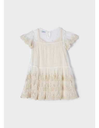 VESTIDO BORDADO TUL