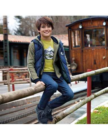 Pantalón largo vaquero tapered fit niño