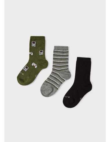 SET 3 CALCETINES JACQUARD LISO