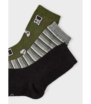 SET 3 CALCETINES JACQUARD LISO