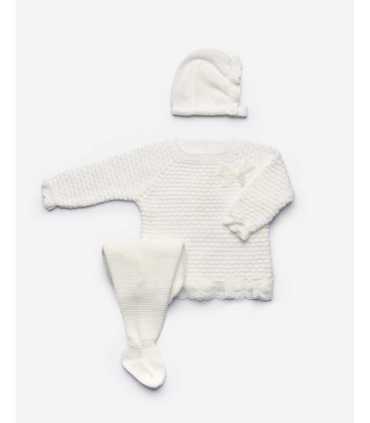 CONJ. POLAINA 3P RECOGIDAS PUNTILLA