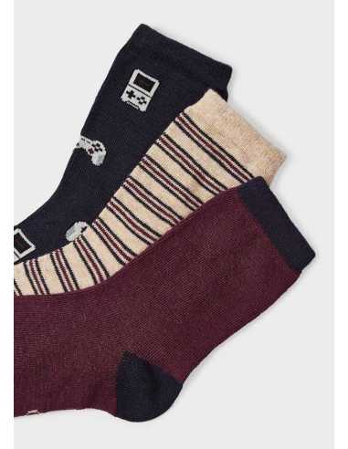 SET 3 CALCETINES JACQUARD LISO