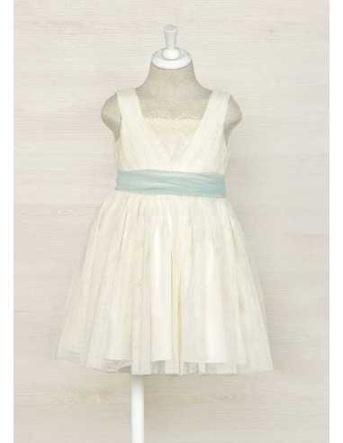 VESTIDO TUL CUERPO PLISADO