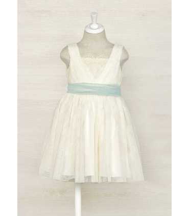 VESTIDO TUL CUERPO PLISADO