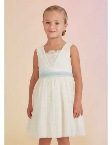 VESTIDO TUL CUERPO PLISADO