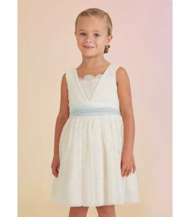 VESTIDO TUL CUERPO PLISADO