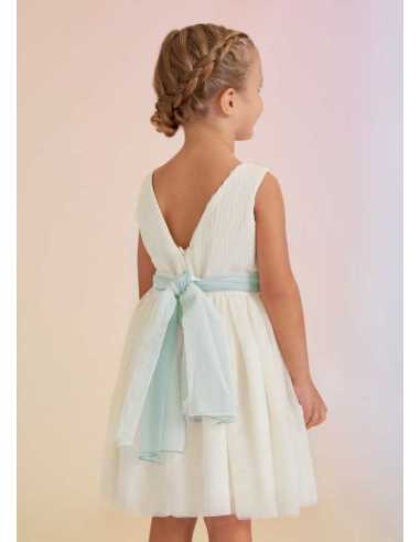 VESTIDO TUL CUERPO PLISADO