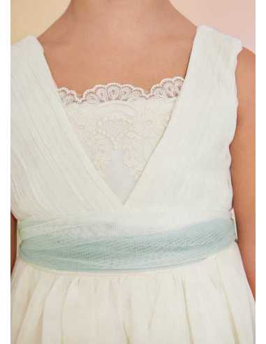 VESTIDO TUL CUERPO PLISADO