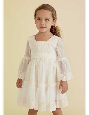 VESTIDO TUL BORDADO PUNTILLAS