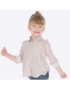 Blusa rayas volantes niña