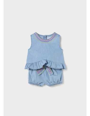 CONJ. SHORT TEJANO BORDADO