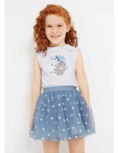 CONJ. FALDA TUL ESTAMPADO