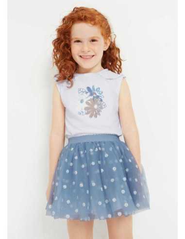 CONJ. FALDA TUL ESTAMPADO