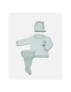 CONJ. POLAINA 3P. RAYADO POMPONES