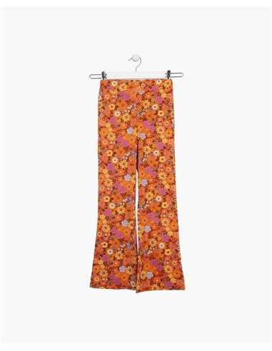 PANTS VISCOSE AOP-ORANGE