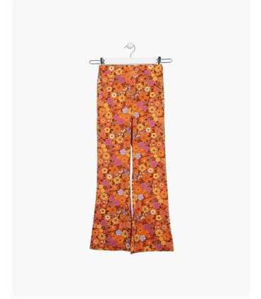 PANTS VISCOSE AOP-ORANGE