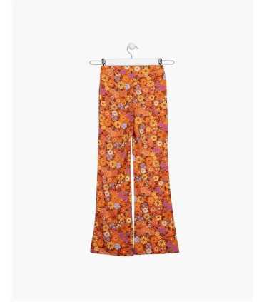 PANTS VISCOSE AOP-ORANGE
